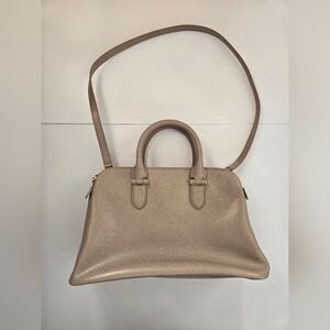 Ralph Lauren Newbury Double Satchel Handbag Taupe